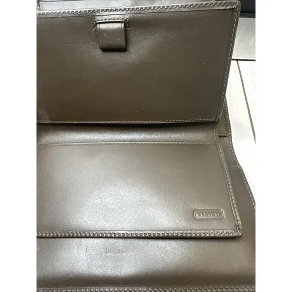 Vintage Coach Soho Trifold Brown Leather Wallet, Removable Checkbook 8x5” VGUC - Picture 11 of 12